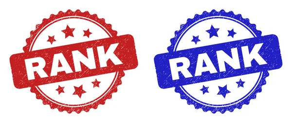 RANK Rosette Stamps with Rubber Style — стоковий вектор