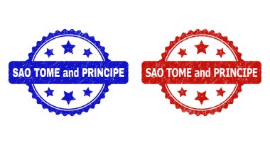 SAO TOME VE PRINCIPE Rosette Tehlike Tarzı Mühürleri