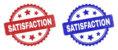 SATISFACTION Rosette Pul Mührü Aşınmış Doku ile