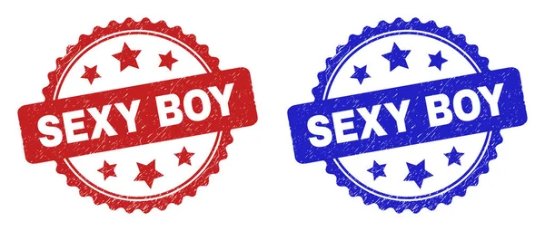 SEXY BOY Rosette Seals usando superfície de estresse — Vetor de Stock