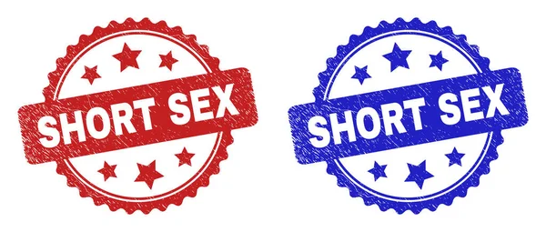 SHORT SEX Rosette Stamps with Rubber Surface — 스톡 벡터