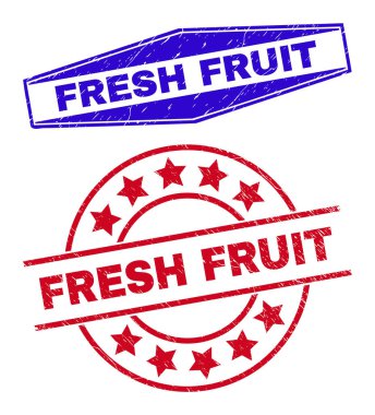 FRESH FRUIT Çemberde ve Altıgen Biçimli Damga Mührü