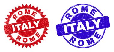 ROME İTALYA Yuvarlak ve çizilmiş desenli Rosette Filigranı