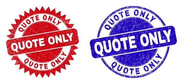 QUOTE ONLY Rounded and Rosette Seals with Grunged Surface — Stock Vector