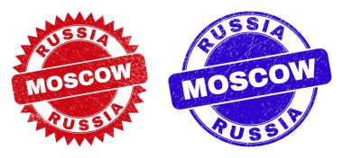 RUSSIA MOSCOW Yuvarlak ve Rosette Tehlike Biçimli Mühür