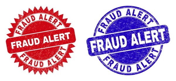 FRAUD ALERT Rounded and Rosette Stampds with Rubber Surface — 스톡 벡터