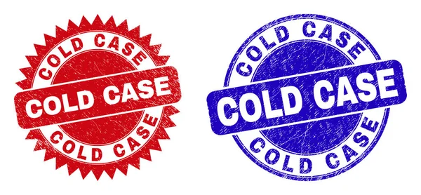 COLD-ügy: lekerekített és korrodált felületű rozettás bélyegzők — Stock Vector