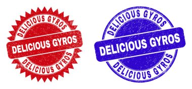 DELICIOUS GYROS Yuvarlak ve Rosette sıkıntı yüzeyi ile mühürlü