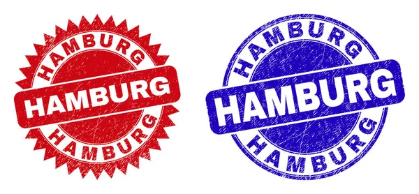 HAMBURG Rund- und Rosettendichtungen mit Seenot-Oberfläche — Stockvektor