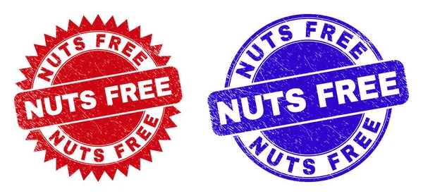 NUTS FREE Rodada e Roseta Marcas d 'água com superfície riscada —  Vetores de Stock