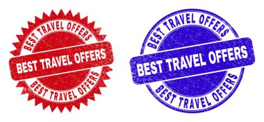 En İyi Seyahat Teknisyenleri Yuvarlak ve Rosette Mühürlü Grunged Surface