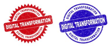 Sayısal TÜRKÇE Round ve Rosette Mühürlü Grunged Surface