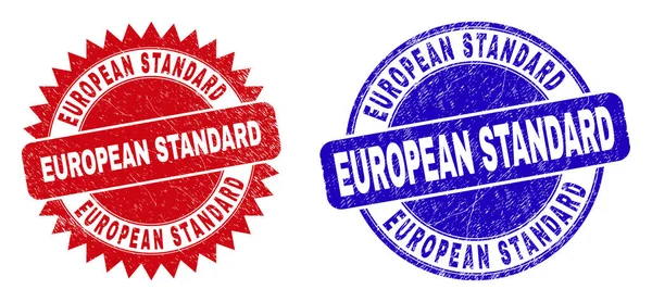 굴착기와 로제트 엔진이 물길을 연결되어 텍스처와 European Standard 내부에 빨간색과 — 스톡 벡터