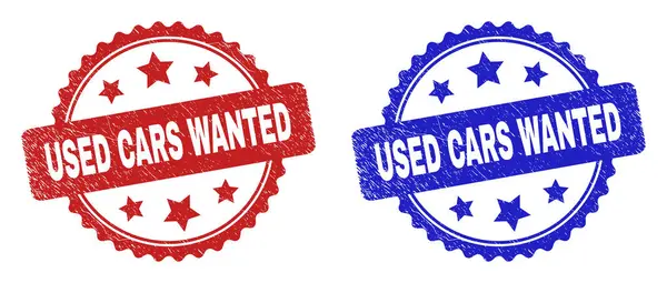 CARTES UTILISÉES WANTED Rosette Seals utilisant un style impur — Image vectorielle