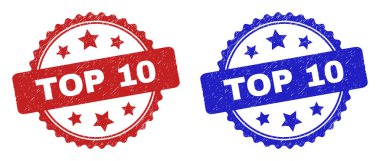 Toplam 10 Rosette Damga Mührü Kirli Doku Kullanımı