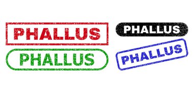 Kauçuk desenli PHALLUS Dikdörtgen Damgaları