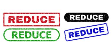 Çürümüş yüzeyi olan REDUCE Dikdörtgen Damga Mührü