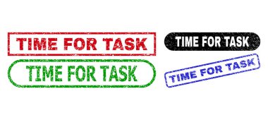 Grunge Biçimli Mühür TASK Dikdörtgeni Zamanı