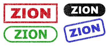 ZION Dikdörtgen Damgaları Aşınmış Doku Kullanılıyor