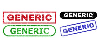 Kirli dokuyla GENERIC Dikdörtgen Mühürleri