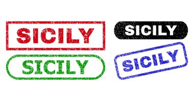 SICILY Dikdörtgen Mühürleri Tehlike Yüzeyi