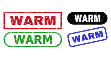 Tehlike desenli WARM Dikdörtgen Mühürleri