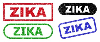 ZIKA Dikdörtgen Damga Mührü Grunged Surface Kullanılıyor