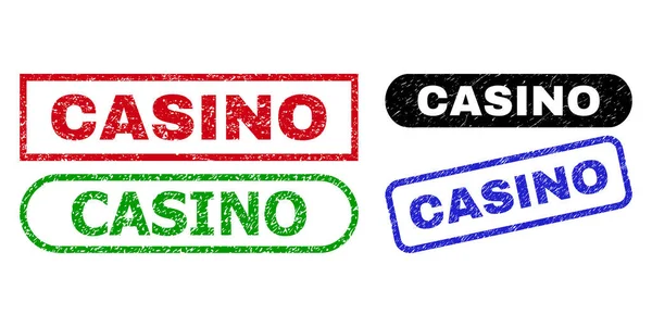 CASINO不干净的矩形水印 — 图库矢量图片