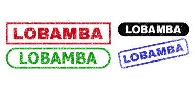 LoBAMBA Dikdörtgen Mühürleri Aşınmış Doku Kullanılıyor