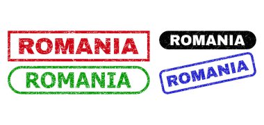 Plastik Biçim Kullanarak ROMANIA Dikdörtgen Mühürleri