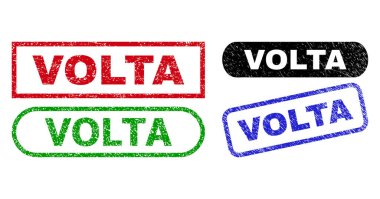 VOLTA Dikdörtgen Damgaları Grunged Doku ile