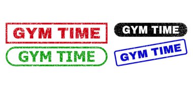 GYM Time Dikdörtgen Filigranı Grunged Style kullanarak