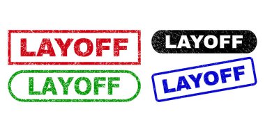 LAYOFF Dikdörtgen Mühür Mührü Kirli Biçim Kullanıyor