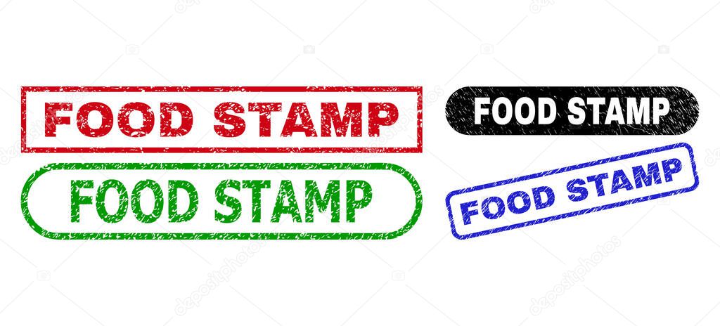 FOOD STAMP Rectangle Stamp Seals with Rubber Style