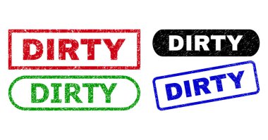 Çizik Biçimli Kirli Dikdörtgen Damgalar