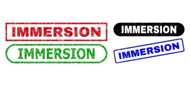 IMMERSION Dikdörtgen Filigranı Grunge Biçimi ile