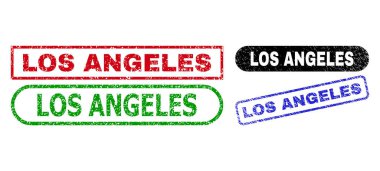 LOS ANGELES Dikdörtgen Filigranı Kirli Biçim Kullanıyor