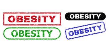 OBESY Dikdörtgen Damga Mührü Grunge Biçimini Kullanarak