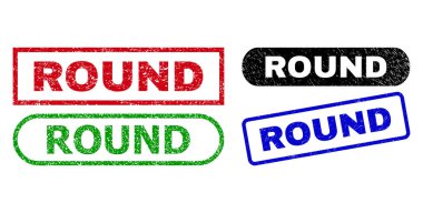 Çürümüş Yüzeyle Yuvarlak Dikdörtgen Filigranı