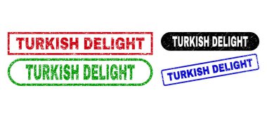 Grunge Biçimini Kullanarak TURKISH Dikdörtgen Damgaları