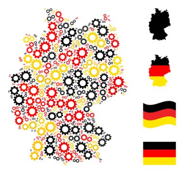 Alman Şanzıman Mozaiği Alman Bayrak Renkleri Öğeleri