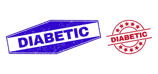 DIABETIC Çember ve Altıgen Biçimlerinde Filigranı Çizdi — Stok Vektör