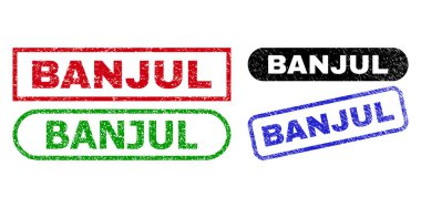 Plastik Yüzey Kullanılarak BANJUL Dikdörtgen Mühürleri