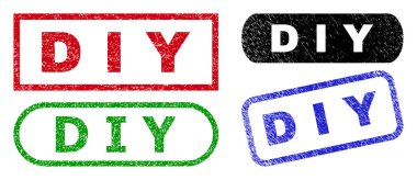 D I Y Dikdörtgen Pulları Kirli Doku ile