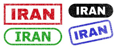 Çürümüş yüzeyi olan IRAN Dikdörtgen Damga Mührü