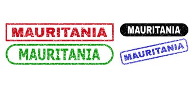 Kauçuk Yüzeyli MAURITANIA Dikdörtgen Damgaları