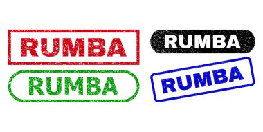 RuMBA Dikdörtgen Filigranı Grunged Doku ile