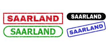 Kirli Yüzeyli SAARLAND Dikdörtgen Mühürleri