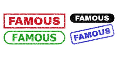 Meşhur Dikdörtgen Damga Mührü Aşınmış desenli