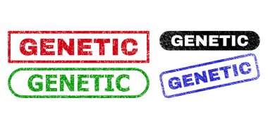 Kirli Yüzeyli GENETIC Dikdörtgen Damga Mühürleri